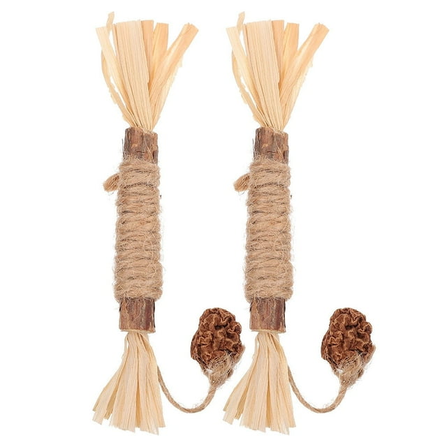 EeaseMX 2 palitos de hierba gatera natural para gatos, para limpiar los dientes y las muelas.