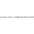 thumbnail image 3 of Leslie's Real 14kt White Gold 3mm Flat Figaro Chain Chain Bracelet; 7 inch; for Adults and Teens; for Women and Men, 3 of 4