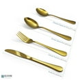 thumbnail image 5 of ELYON Euro 24-Piece Reflective Gold Stainless Steel Flatware Set, Service for 6, 5 of 8
