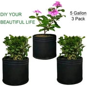 Grow Bags,Garden Plant Bag,Heavy Duty 400G Thick Fabric Container/Aeration Pots with Handles for Potato/Onion/Tomato/Flower Planting Growing Bags (5 Gallon)