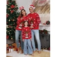 thumbnail image 4 of Marvmys Chandail de Noël Assorti pour la Famille Col Rond Renne Flocons de Neige Tricot Laid pour Hommes Femmes, 4 of 7