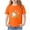 Orange, variant on Eltusu Girls Short Sleeve Tops, Crew Neck Graphic Pullover Cotton Summer T-Shirts Blue Size 6 T