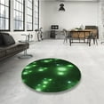 thumbnail image 4 of Ahgly Company Machine Washable Indoor Round Transitional Night Black Area Rugs, 8' Round, 4 of 7