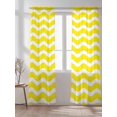 thumbnail image 2 of Sheer Curtains 84 Inches Long 2 Panels Set for Living Room, Yellow Moire Semi Sheer Curtains for Windows, Water Ripple Stripe Farmhouse Voile Window Treatments Rod Pocket Curtain, 2 of 7