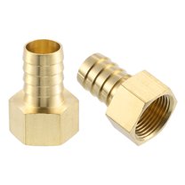 Uxcell 10 Pack Brass Hose Barb Fitting, 3/4" Bard x 3/4" NPT Female Hose Connector