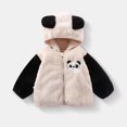 thumbnail image 4 of Gpaecead 6M-3T Toddler Baby Boys Girls Cartoon Fuzzy Fleece Hoodie Jacket Coat With Ears Winter Warm Zipper Up Sweatshirt Outwear White, 4 of 4