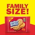 NUTTER BUTTER Double Nutty Peanut Butter Sandwich Cookies, Family Size, 15.27 oz-3pk, With Olive Green Bowl By ValueNest