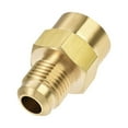 thumbnail image 4 of Uxcell 5/16 SAE Flare Male  to 1/4NPT Female Tubing Adaptor Brass Pipe Fitting, 4 of 5