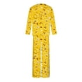 thumbnail image 6 of Clothing Women'S Printing Round Neck Short Sleeve Sleepshirt And Pants Sets Loungewear Pajamas With Pockets Yellow L, 6 of 6