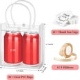 thumbnail image 2 of 30 Pack Clear Gift Bags with Handles, Party Favor Bags with Ribbons and Tags, Reusable Goodie Tote Bags for Mother's Day Wedding Baby Shower (5.9” x 6.3” x 2.8"), 2 of 3