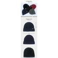 thumbnail image 4 of 2022 Autumn And Winter New Hat Warm Knit Plus Velvet Padded With Standard Solid Color Stripes Outdoor Travel Ear Protection Hat Navy Blue, 4 of 5