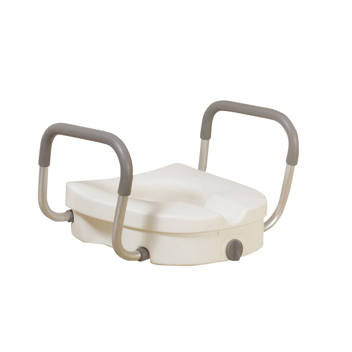 Drive Medical Raised Toilet Seat with Removable Padded Arms, Standard