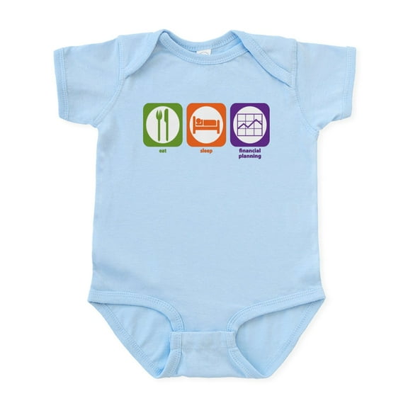 CafePress - Eat Sleep Financial Planning Infant Bodysuit - Baby Light Bodysuit, Size Newborn - 24 Months