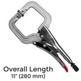 thumbnail image 4 of Strong hand Tools PR115S Locking C-Clamps with Swivel Tip, 11-Inch, 4 of 6