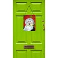 thumbnail image 2 of Old English Sheepdog Red  Green Snowflakes Holiday Christmas Wall or Door Hanging Prints, 2 of 2