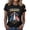 Black, variant on Minjewel 4th of July Shirts Women, Round Neck Printed Pullover, 250 Years America Liberty Patriotic Letter Casual Tee,Red L