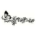 thumbnail image 2 of Deyuer Flying Butterfly Flower Beautiful Car Door Window Sticker Decal Accessory Decor,Black, 2 of 7