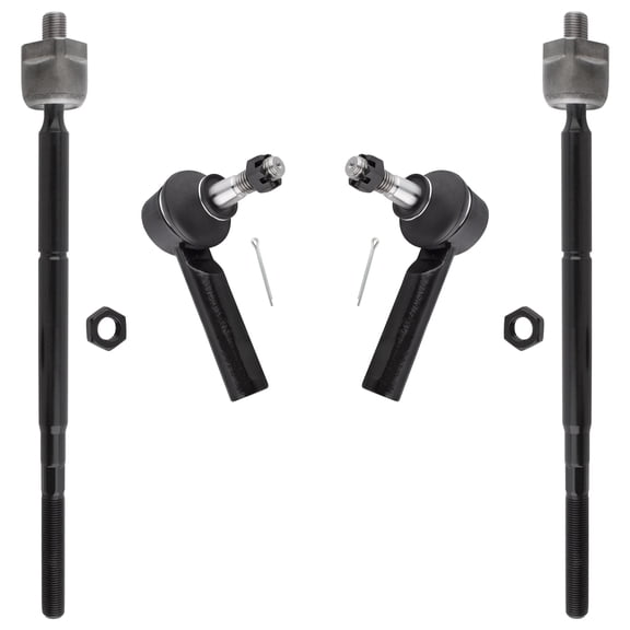 BOXI (Set of 4) Front Inner & Outer Tie Rod Ends Front Suspension Kit Driver & Passenger Side Fit for Chevrolet Equinox 2005 2006 2007 / for Pontiac Torrent 2006 2007 | Replace EV80781 ES800030