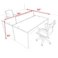 thumbnail image 2 of Two Person Modern Acrylic Divider Office Workstation Desk Set, #OF-CPN-FPB1, 2 of 2