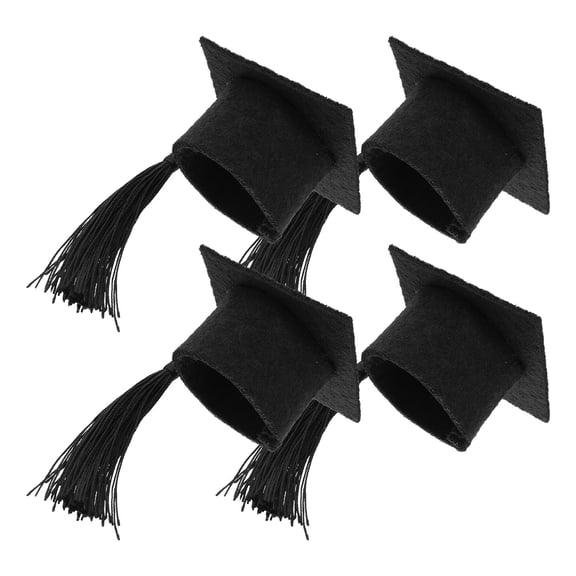 CRAFTHROU Mini Graduate Hat Graduation Cap Decor 4Pcs
