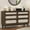 Dark wood, variant on Rattan Nightstand Bedside Table, Modern Side Table with 6 Drawers, Narrow Chests of Drawers, End Tables for Bedroom, Living Room