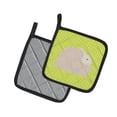 thumbnail image 2 of Carolines Treasures BB7785PTHD Fluffy Angora Rabbit Green Pair of Pot Holders, 2 of 3
