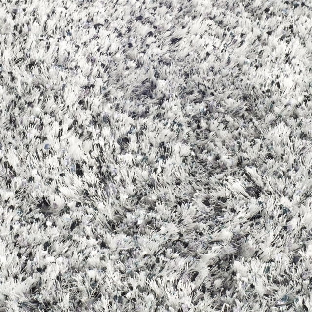 Safavieh Milan Shag Collection MLS431S Handmade Silver Polyester Area Rug (3' x 5')