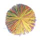 thumbnail image 2 of Juguete de pelota saltarina con volante de pompón de cuerda de goma colorida para niños, ligero, duradero, para jugar en interiores y exteriores, hecho a mano, de 6.5 pulgadas., 2 of 6