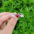 thumbnail image 4 of Anillo Strade Fareast Limited Bat Corazón Ala Regalos Navidad Fiesta de Aniversario Rojo, 4 of 7