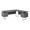 thumbnail image 1 of Monarch Specialties Inc Monarch Specialties Grey Computer Desk, 1 of 3