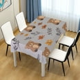 thumbnail image 4 of Yayeee Tablecloths 60" x 120" Rectangle Wrinkle Resistant Party Table Cover, Brown Cartoon Bears, 4 of 8
