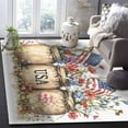 thumbnail image 5 of Area Rugs Indoor Non-Slip Rectangle Rug 5x7 Ft Vintage USA Flag Independence Day Watercolor Flower Daisy Rug Rubber Backing Floor Mats Non Shedding Home Decor Carpet for Entryway Living Room, 5 of 8
