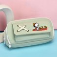 thumbnail image 5 of Estuche de lona de 3 capas de gran capacidad con diseño de Snoopy, Charlie Brown y Woodstock, de Kawaii, para niñas, 5 of 5