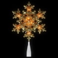 thumbnail image 3 of Northlight 9" Pre-Lit Gold Snowflake Christmas Tree Topper - Clear Lights, 3 of 6