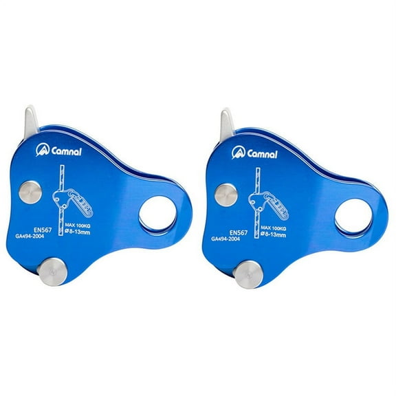 2X Climbing Protective Ascender 220LB Climbing Device Rope Grip Outdoor Climbing Rigging 8-13MM Rope,Blue