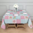 thumbnail image 3 of Pioneer Flower Floral Print Pattern Square Tablecloth, Waterproof Wipeable Spillproof Washable Table Cover for Home Kitchen Party Decor, 60"x60", 3 of 6