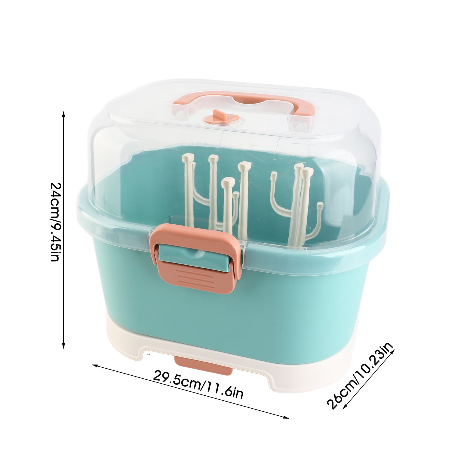 Sorven Drying Rack Storage Storage Nursing Bottle Storage Box Compact Household Dustproof Draining Thickened Plastic Baby Bottle Storage for Home