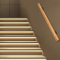 thumbnail image 4 of 4FT Wood Handrails, Non-Slip, Professional Pine Handrails Support Rod Complete Kit for Indoor Stairs, 4 of 10