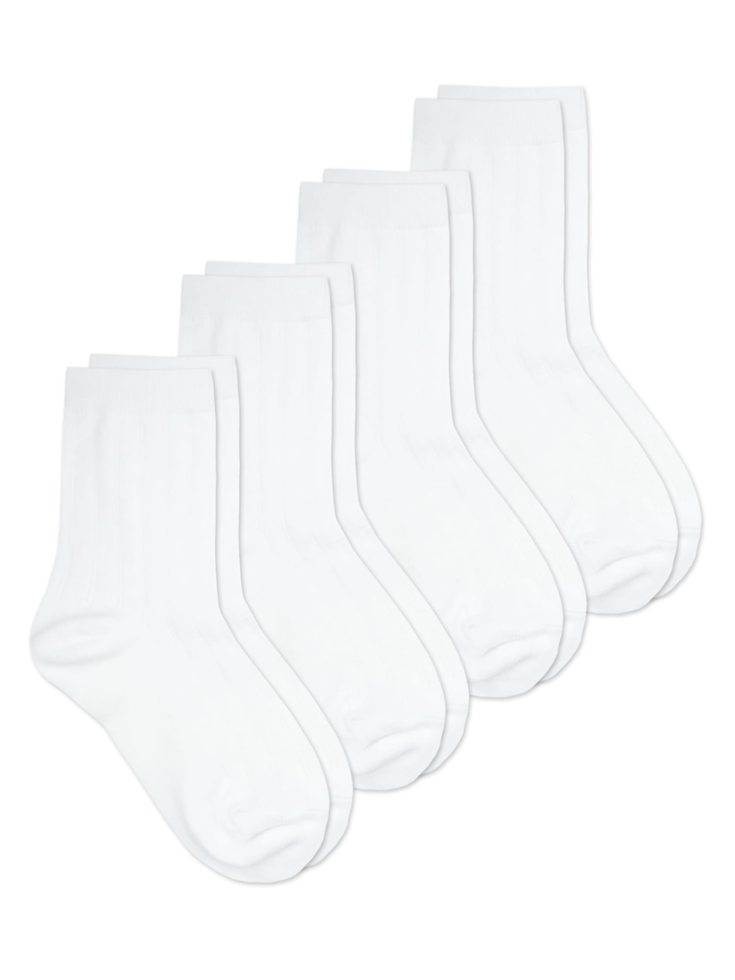 Jefferies Socks Kids Socks, 4 Pack School Uniform Rib Cotton Crew Socks