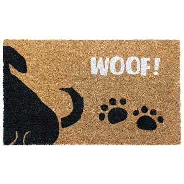 Rugsmith White Machine Tufted Woof Doormat, 18" x 30"