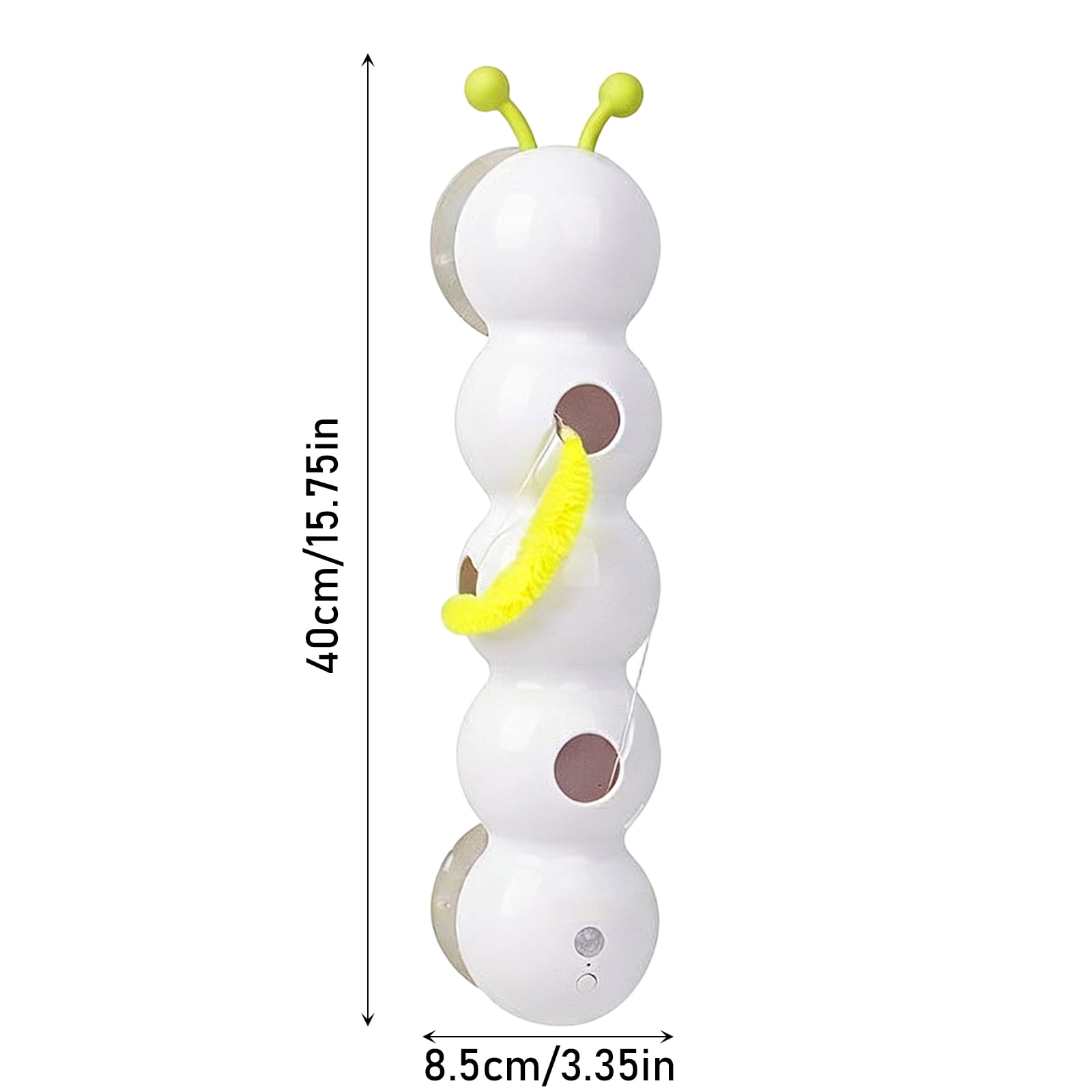 Interactive Cat Toy with Suction Cup – 3-Piece Moving Caterpillar for Indoor Cats, Wall/Glass/Desk Mount, BPA-Free & Silent Motion