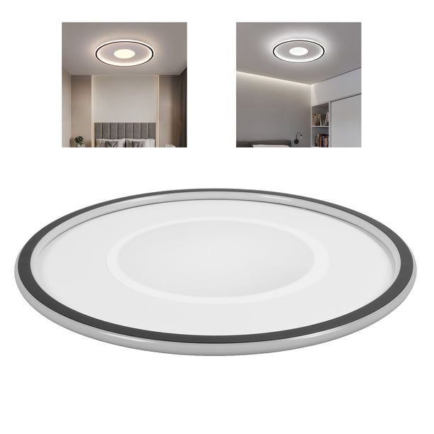 Luz de Techo Dimmable Sin Escalón, Lámpara de Techo de Montaje Redondo de Montaje Con Control Remoto, Base de Metal y Pantalla de Lámpara de PC Para El Estudio del Pasillo del