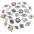 thumbnail image 2 of 50pcs Alloy Mix Style Enamel Eye Charms Assorted Evil Eye Connector Rhinestone Diamond Evil Eye Link Charms for Jewelry Making Bracelet Earring Neckla, 2 of 4