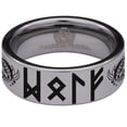 thumbnail image 2 of Tribal Wolf Dreamcatcher Tungsten Carbide Ring, 2 of 6