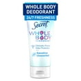 thumbnail image 1 of Secret Whole Body Aluminum Free Deodorant Invisible Cream Unscented, 1 of 16