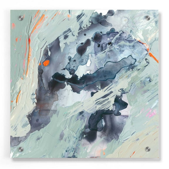 Epic Art 'Polyphonic Sea I' by Victoria Borges, Acrylic Glass Wall Art, 36"x36"