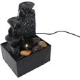 thumbnail image 4 of Tabletop Fountain, Beautiful Desktop Waterfall Fountain Decorative LED Light For Living Room For Office (Ink Black),Ink Black, 4 of 9