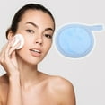 thumbnail image 3 of Unique Bargains 3 Pcs Soft Flannel Pads Reusable Makeup Remover Eco Pads Facial Cleansing Pad for Most Skin Types Blue, 3 of 6