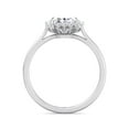 thumbnail image 2 of Lush - Moissanite Radiant Cut Lab Diamond Flower Halo Engagement Ring, 2 of 4