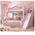 thumbnail image 1 of Litera Hello Kitty Princess, pequeño apartamento, tobogán de pie de madera maciza, cama para niños, 1 of 4